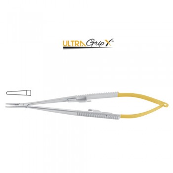 UltraGripX™ TC Castroviejo Micro Needle Holder Straight - Smooth Jaws - With Lock Stainless Steel, 14.5 cm - 5 3/4"